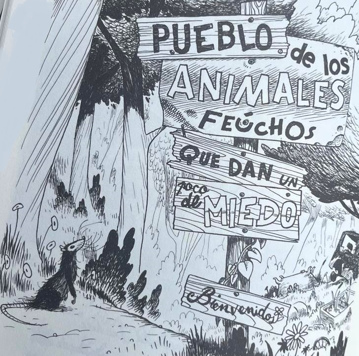Ilustración de Rata y los animales feúchos