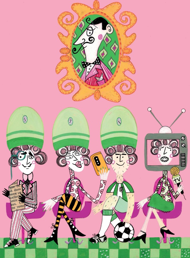 Ilustración de El peluquero invisible 