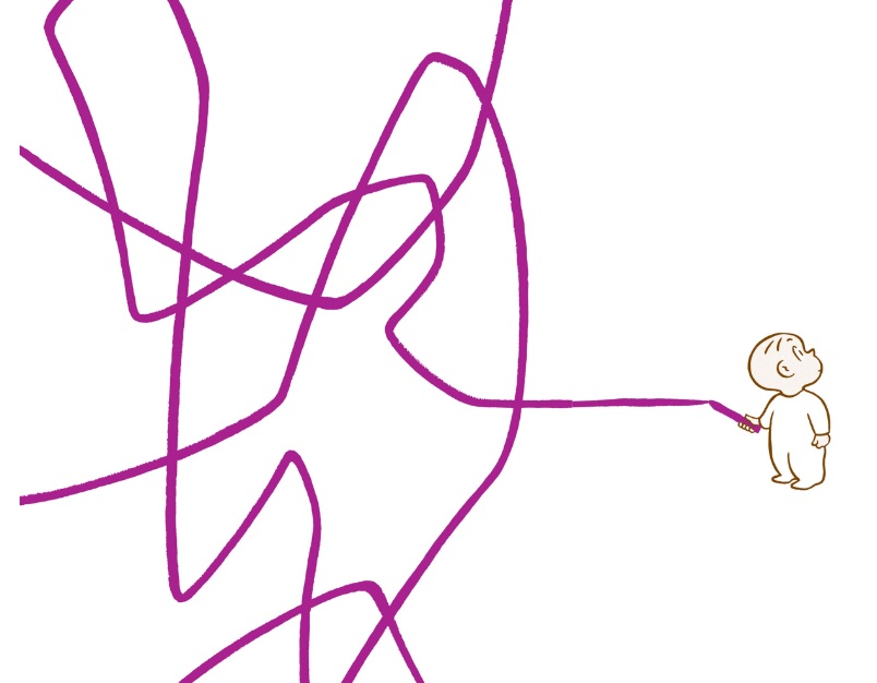 Ilustración de HAROLD Y EL LÁPIZ MORADO