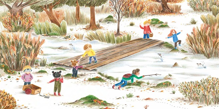 Ilustración de Vamos al bosque