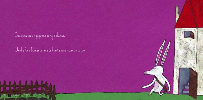 Ilustración de El pequeño conejo blanco