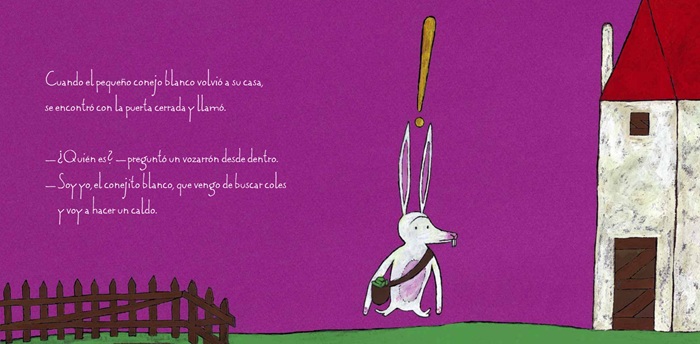 Ilustración de El pequeño conejo blanco