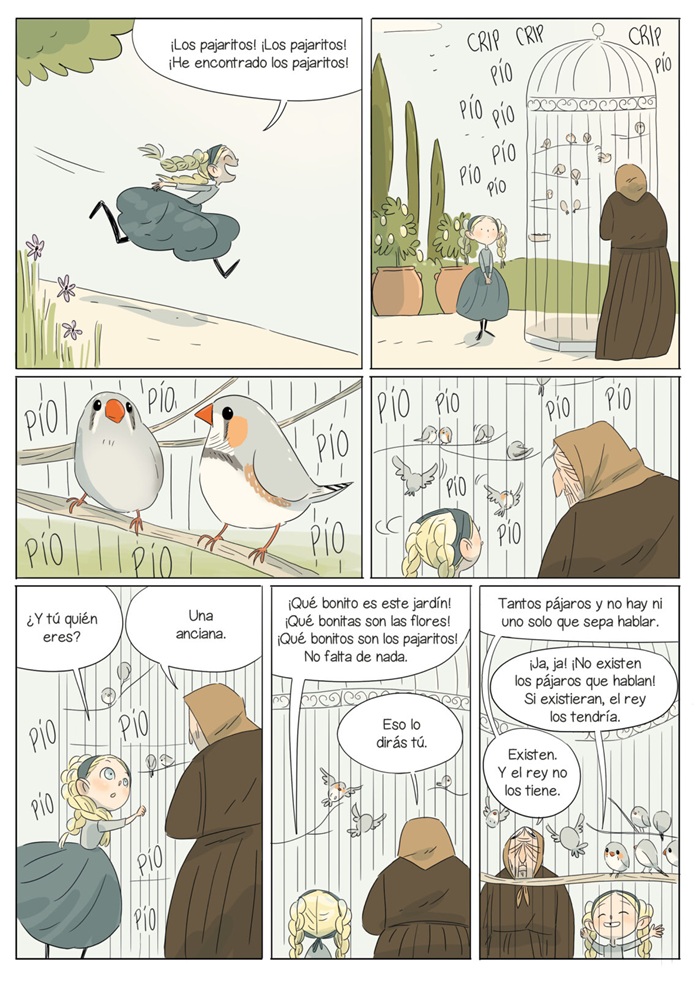 Ilustración de Azul. El hada de Pinocho