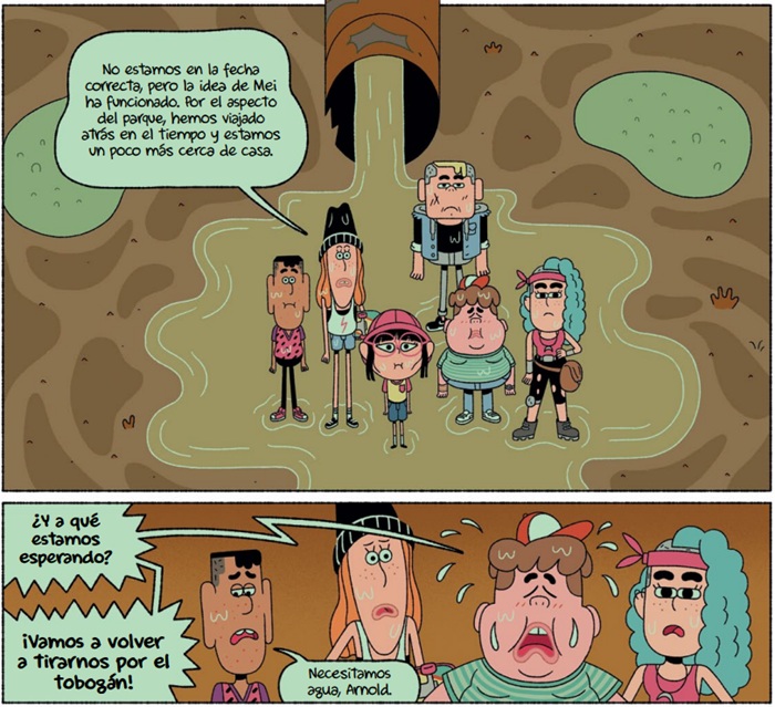 Ilustración de Perdidos en el futuro. Salvar el planeta