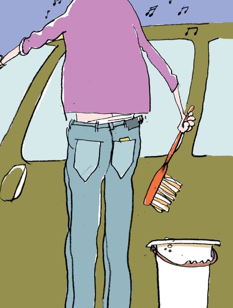 Ilustración de Vitelo y su mundo