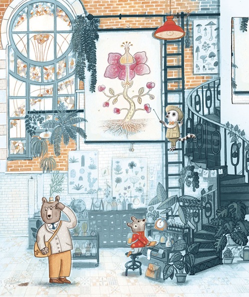 Ilustración de Eva y Oso Holmes