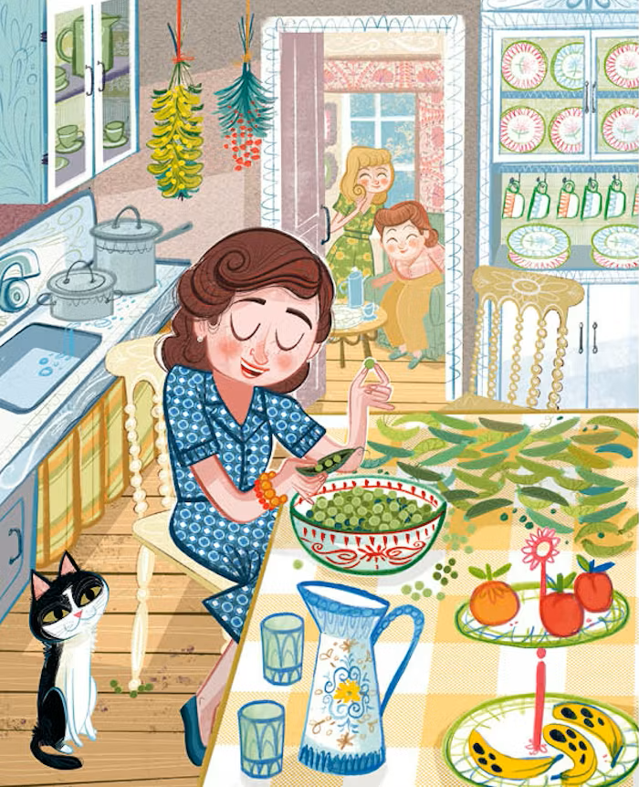 Ilustración de La colcha de nuestros recuerdos