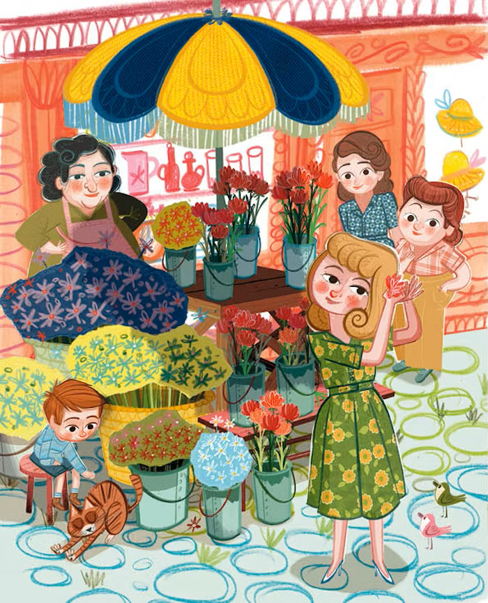 Ilustración de La colcha de nuestros recuerdos