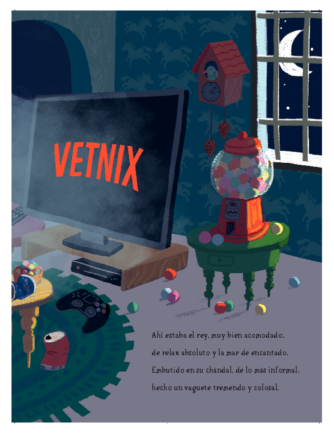 Ilustración de El rey Patricio no hace ejercicio