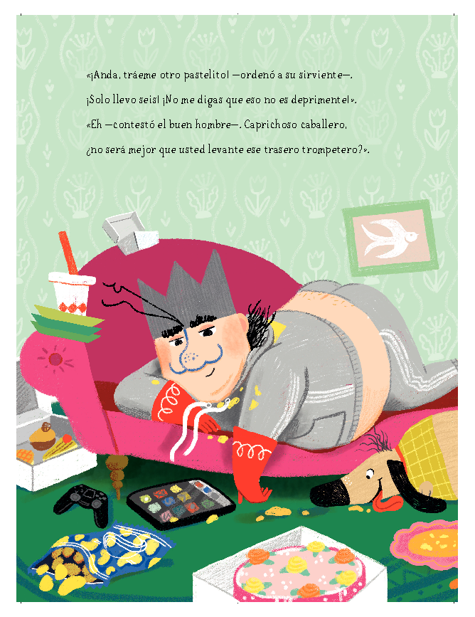 Ilustración de El rey Patricio no hace ejercicio
