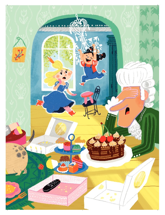 Ilustración de El rey Patricio no hace ejercicio