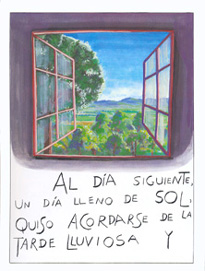 Ilustración de Julieta y su caja de colores