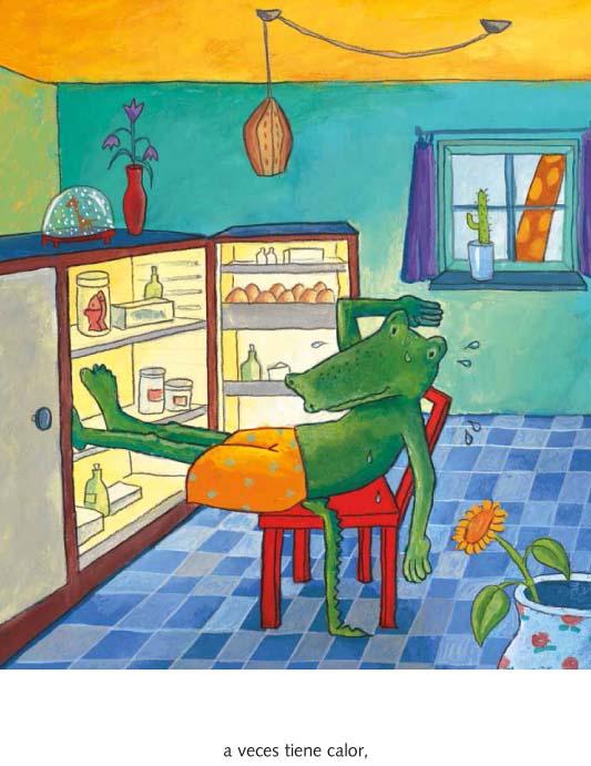 Ilustración de Cocodrilo se enamora