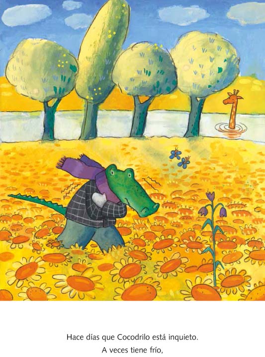Ilustración de Cocodrilo se enamora