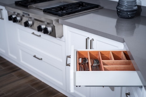 diy storage ideas spoons in divider in kitchen drawer