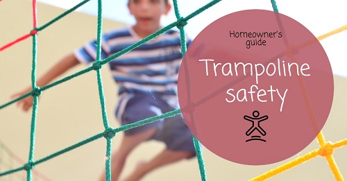 Image text:Trampolining safety