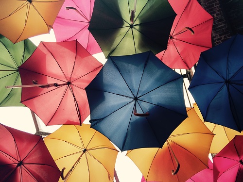 Photo of colorful umbrellas