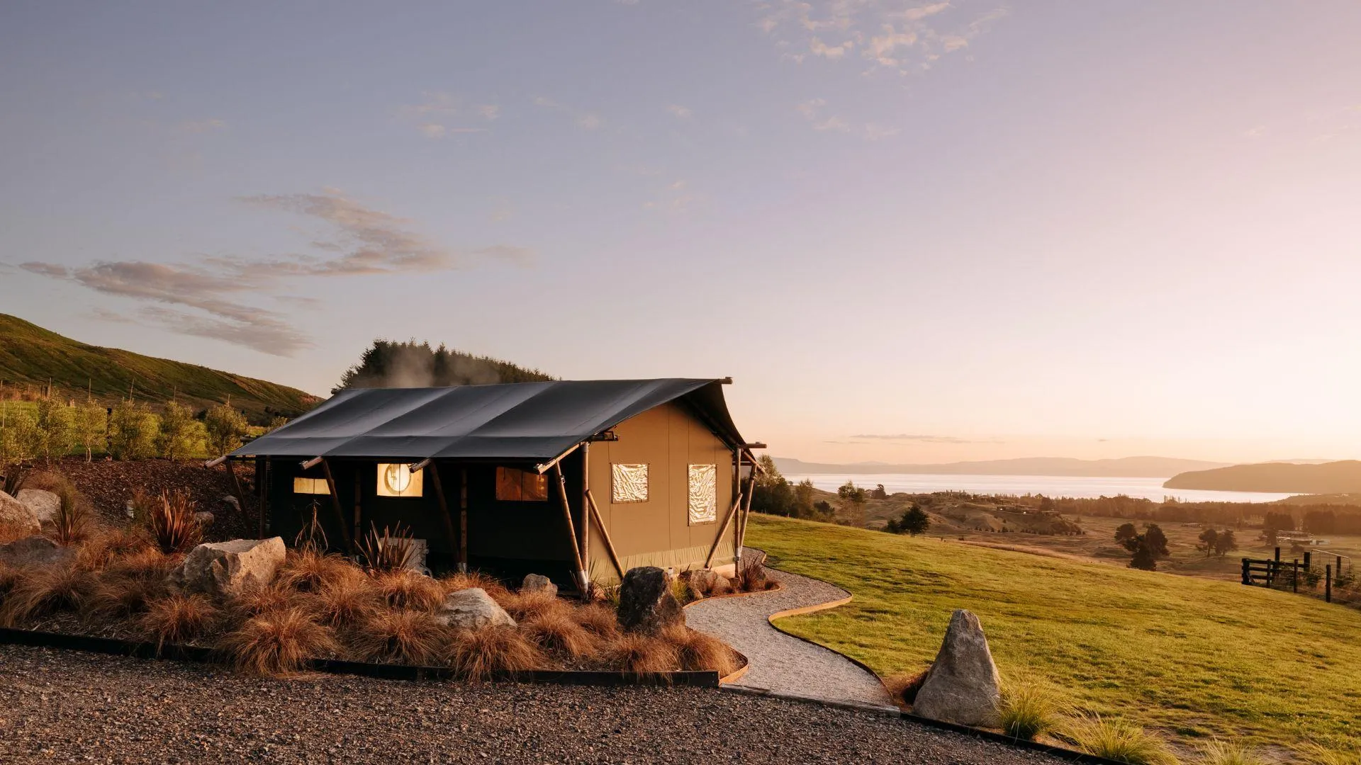 Lochview lake view Waikato glamping