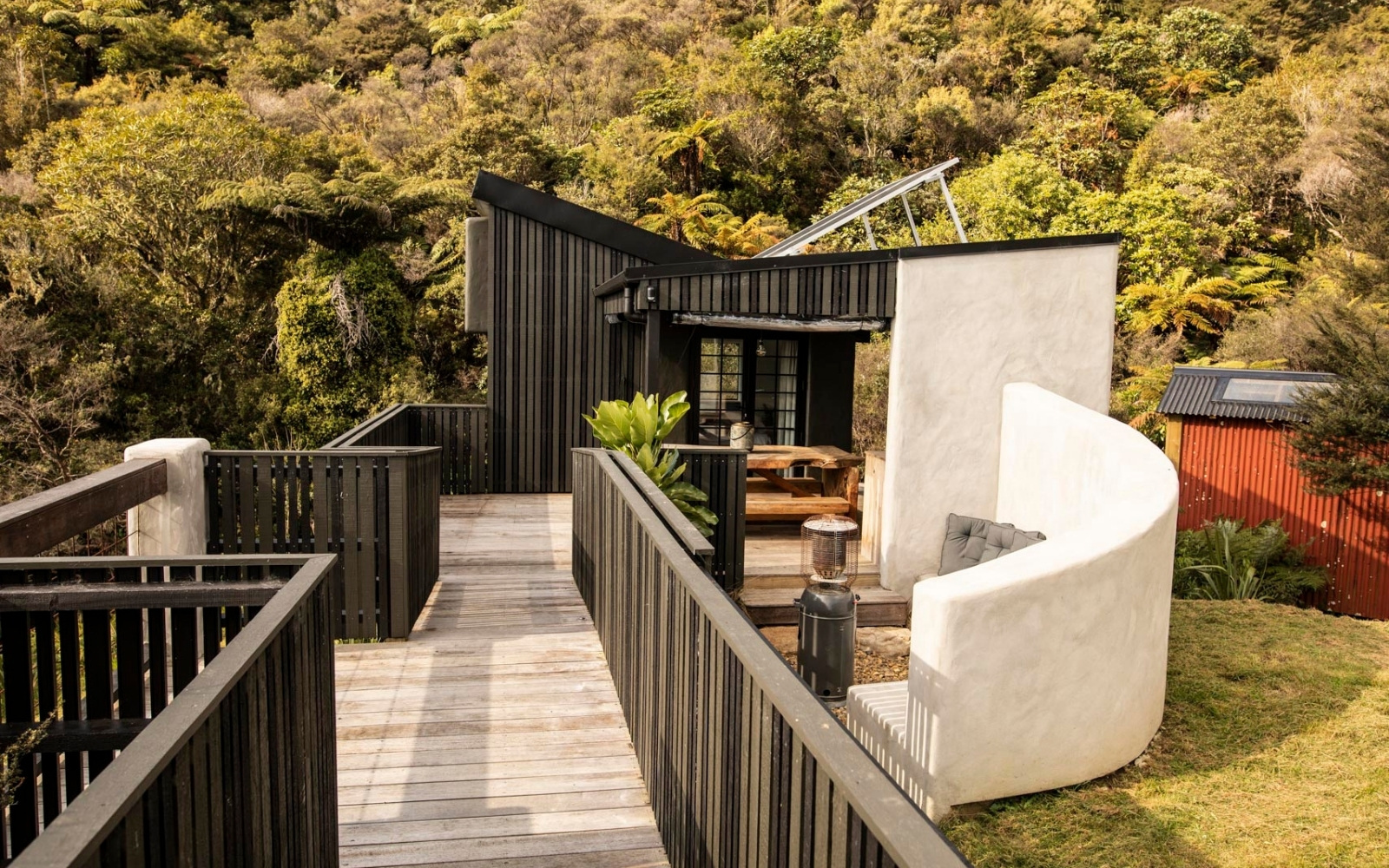 Serenity Hillside Tairua Coromandel family glamping bush