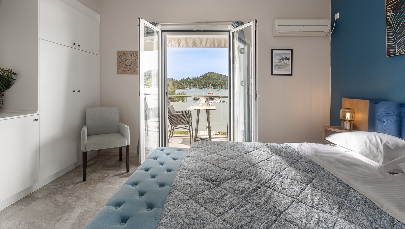 Bedroom interior, Captain's Seafront Apartments