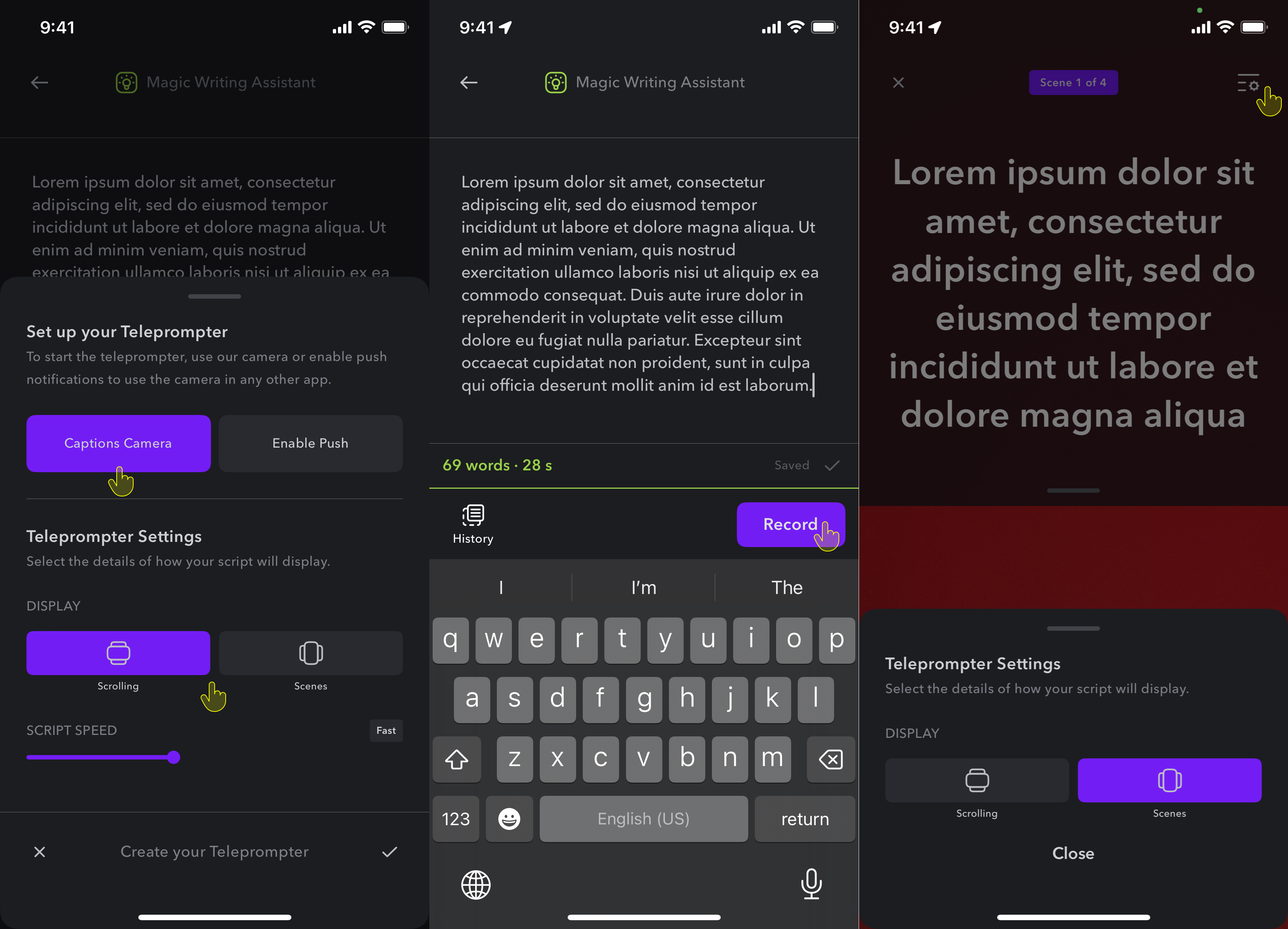 Teleprompter Captions