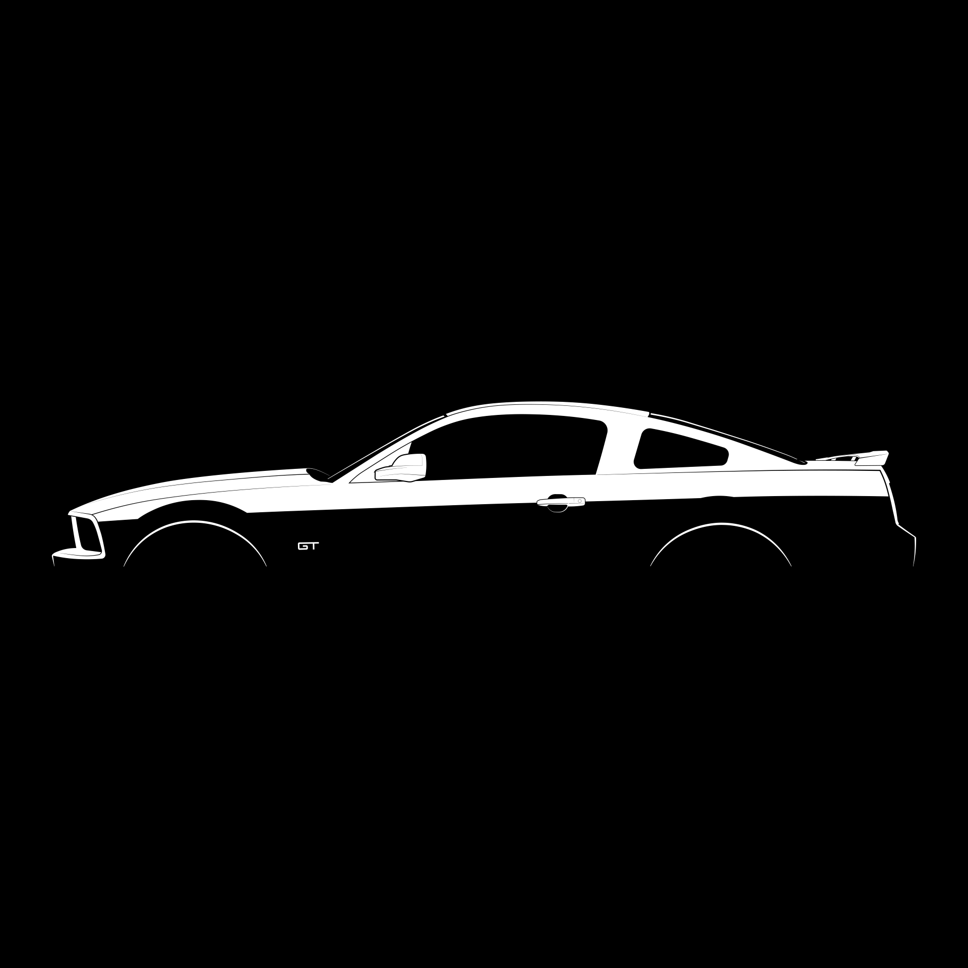 ford mustang silhouette