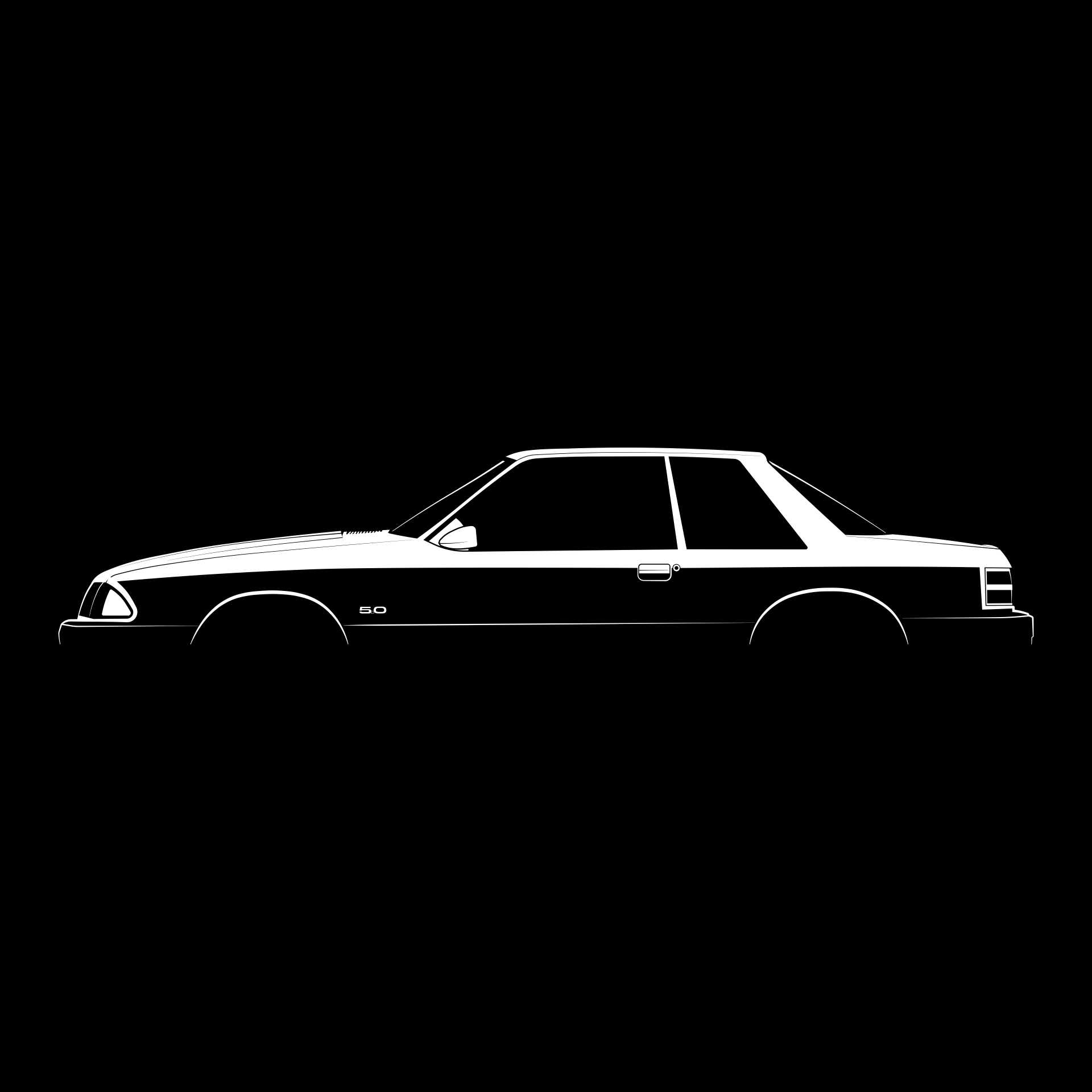 ford mustang silhouette