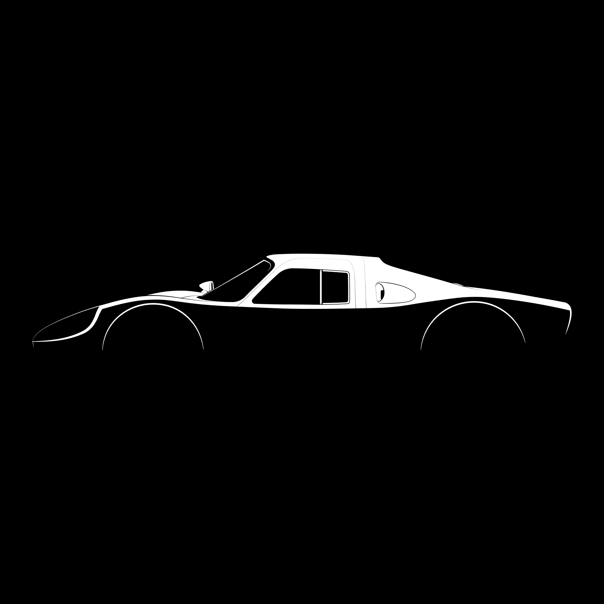 Silhouette de voiture miniature en fibre de carbone Porsche 911 SC