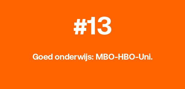 Goed onderwijs: MBO-HBO-Uni.