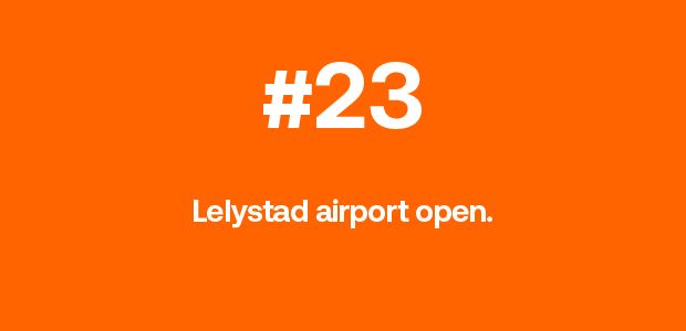 Lelystad Airport open.