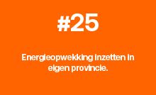 Energieopwekking inzetten in eigen provincie.