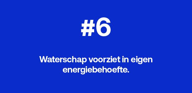 Waterschap voorziet in eigen energiebehoefte.