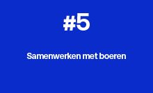 Samenwerken met boeren.