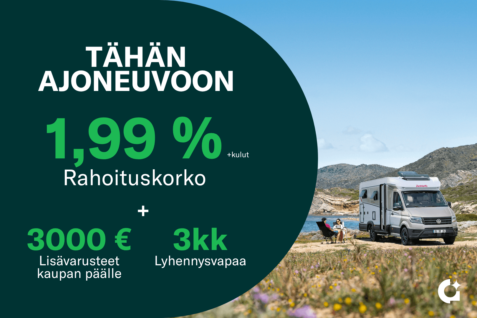 Kuva 2, Burstner Campeo B66 600 C 2.2 MJET 140 hv **TULOSSA, HUIPPU SUOSITTU MALLI, AUTOMAATTI, DIESEL-TRUMA**