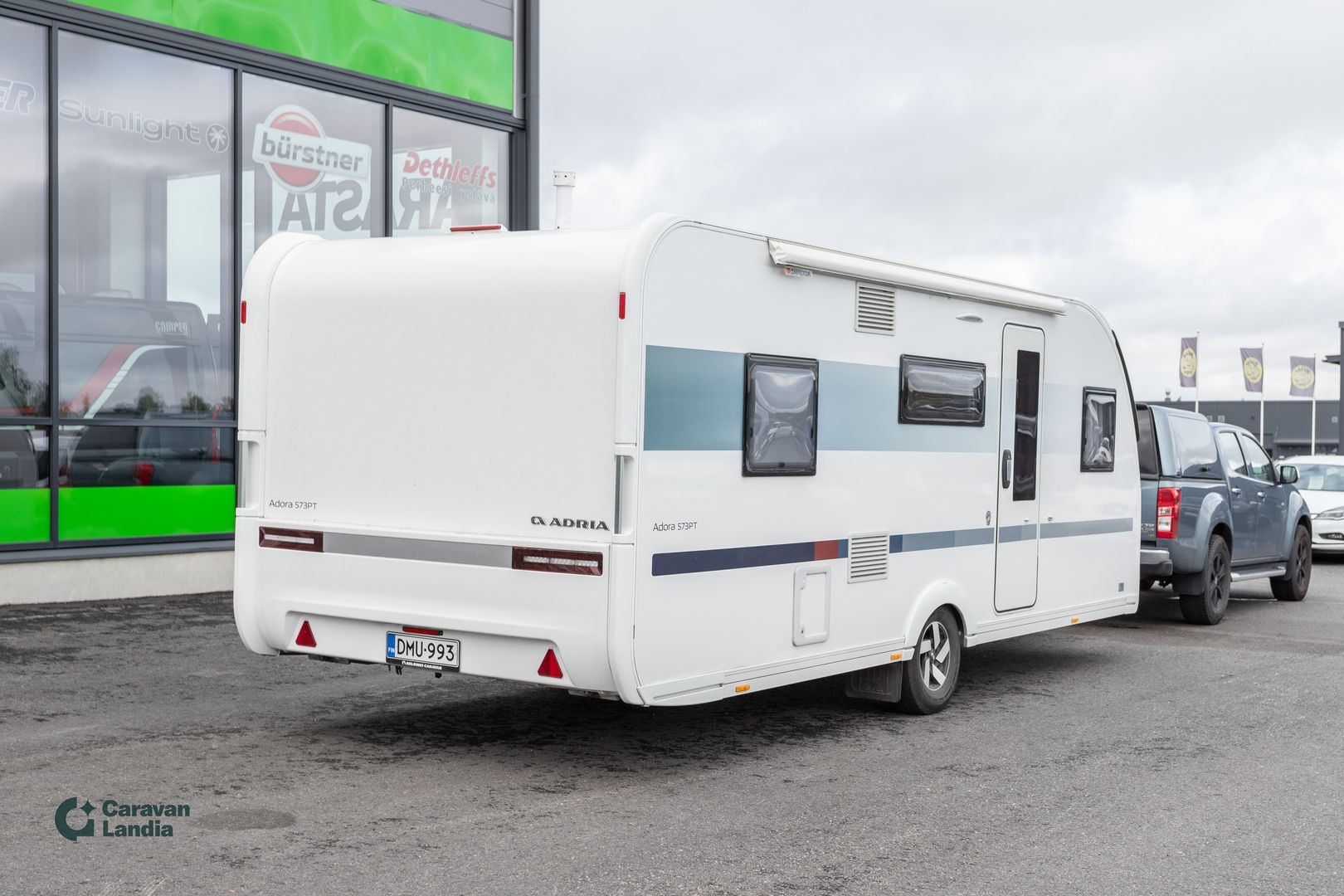 Kuva 2, Adria Adora 573 PT ** ALDE, PARIVUODE, 3-KERROSVUODE, ISO-PÖYTÄRYHMÄ **