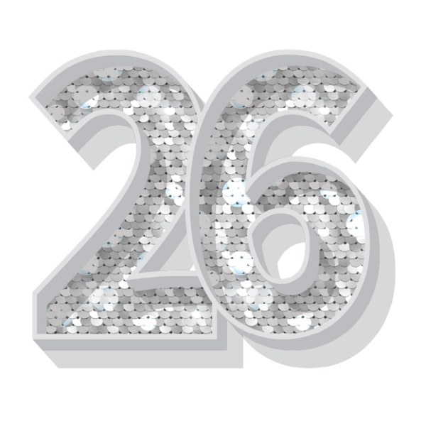 SUPER 26 - SILVER SEQUIN