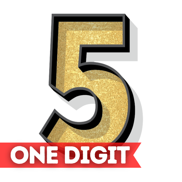 SUPER NUMBER: 1 DIGIT - GOLD FOIL