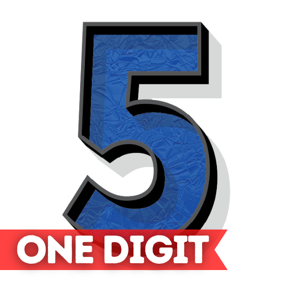 SUPER NUMBER: 1 DIGIT - BLUE FOIL