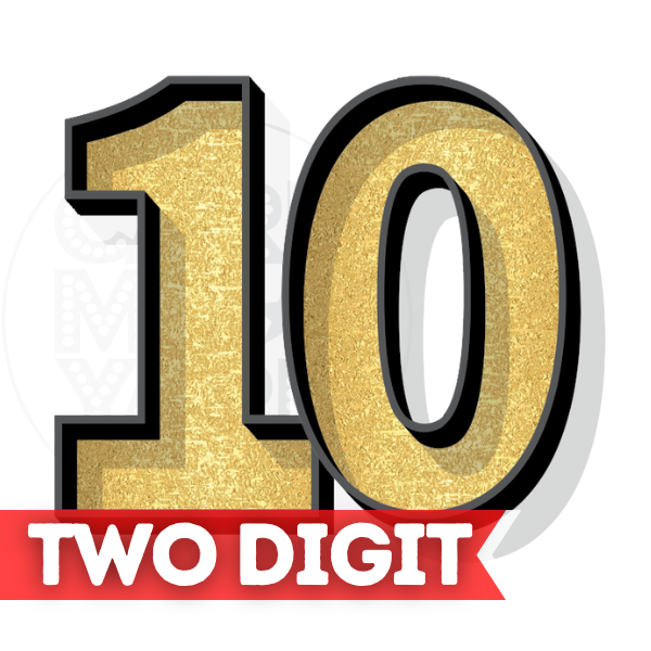 SUPER NUMBER: 2 DIGITS - GOLD FOIL