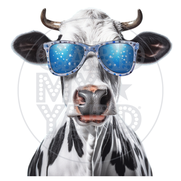 Animal: Sunglasses Cow - Blue Animal: Sunglasses Cow - Blue
