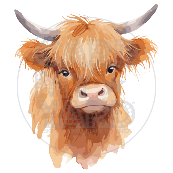 Animal: Highland Cow Head Animal: Highland Cow Head