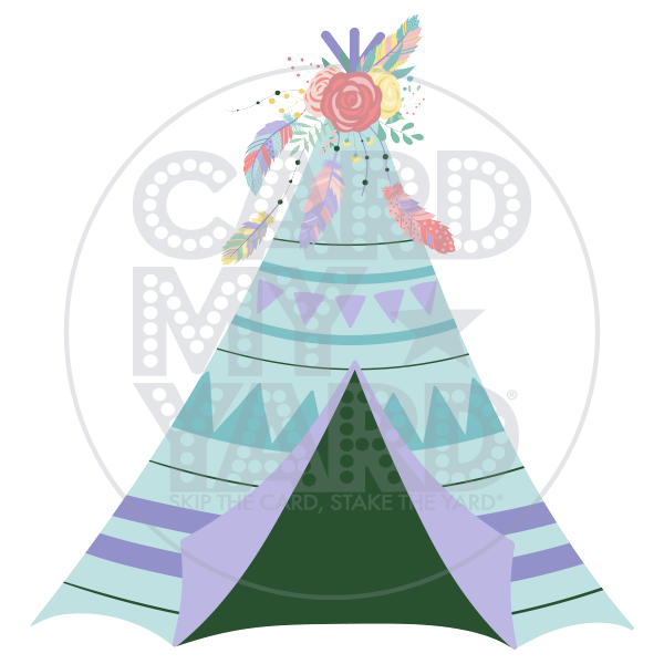 Boho: TeePee - Teal Purple Green