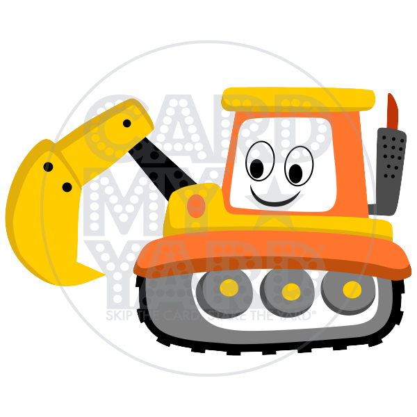 Transportation: Orange Yellow Excavator Transportation: Orange Yellow Excavator