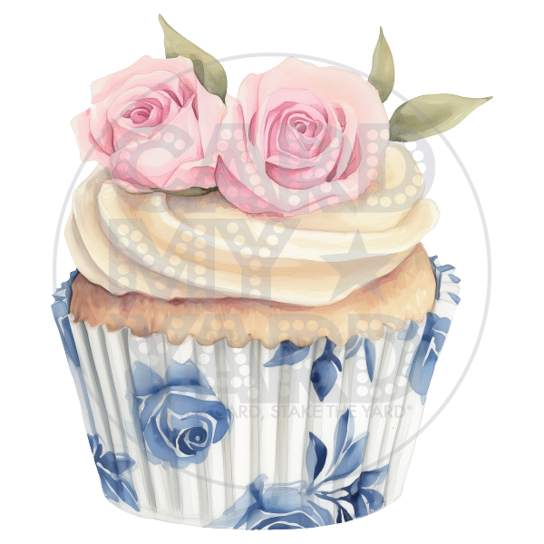 Toile & Roses: Toile Rose Cupcake