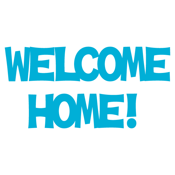 Bright Blue Welcome Home