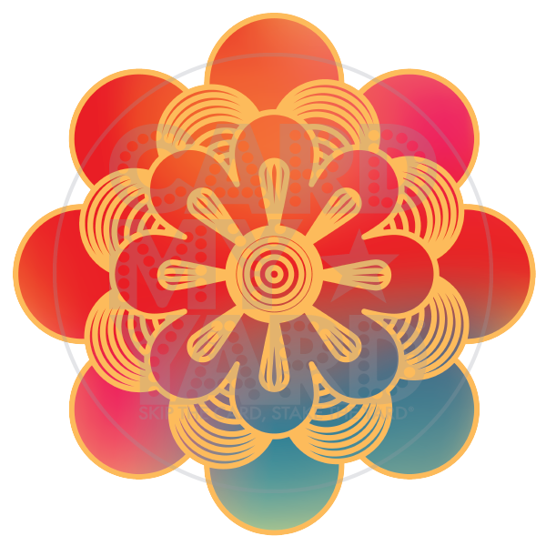 Flower: Gold & Rainbow Gradient Flower