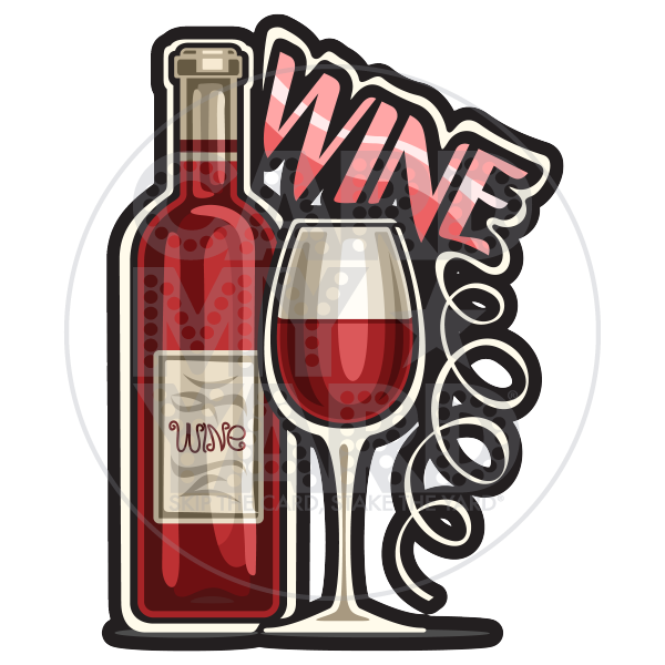 Drink: Red Wine Glass and Bottle Drink: Red Wine Glass and Bottle