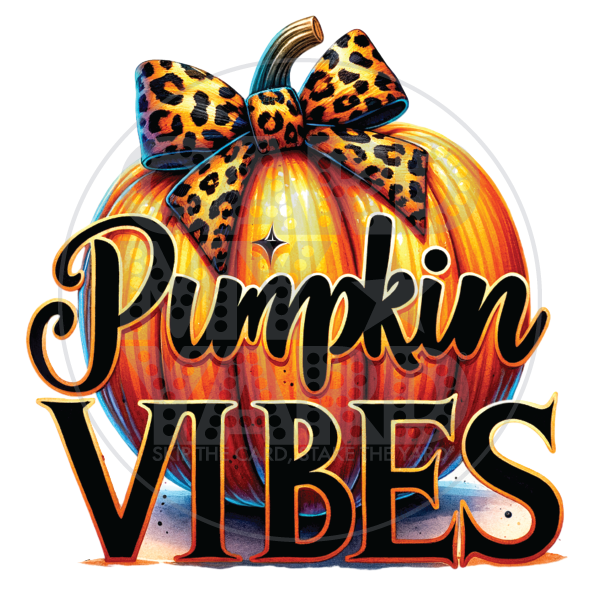 Fall:  Pumpkin Vibes (Cheetah Bow)