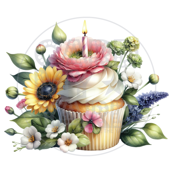 Food: Flowers On a Cupcake