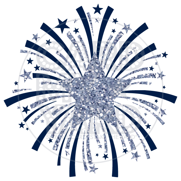 Fireworks: Navy and Silver Fireworks: Navy and Silver